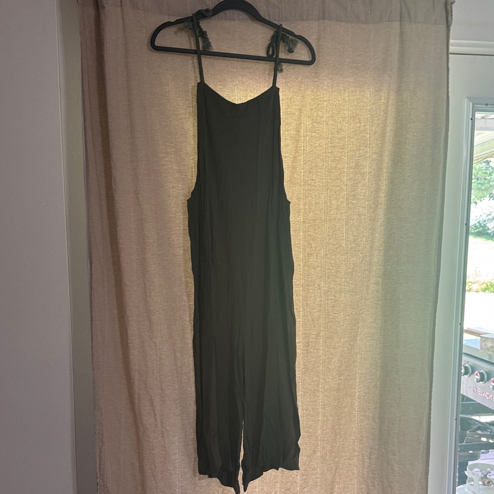 Umgee Black Wide-Leg Jumpsuit with Tie Straps